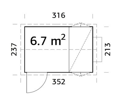 POULAILLER CHICK 6,7 m2 avec toiture métallique