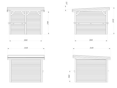 Pergola LENNA 8,3 m2 SET 303 en bois 28 mm traité au choix