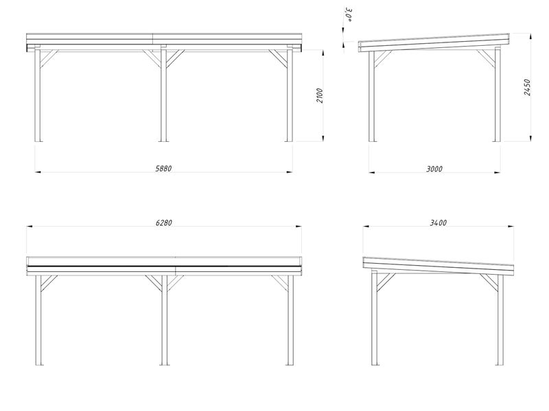 Connect LENNA 16.6 m2 en bois traité au choix