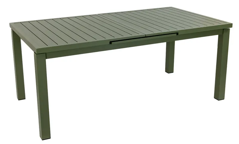 Ensemble repas SANTORIN 8/10 personnes - table et fauteuils Terracotta / Kaki / Gris bleuté
