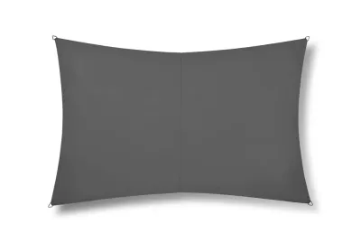Voile d'Ombrage RIVAGE Rectangulaire 4 m x 3 m de côté - Fabriqué en France couleur Ardoise ou Grège