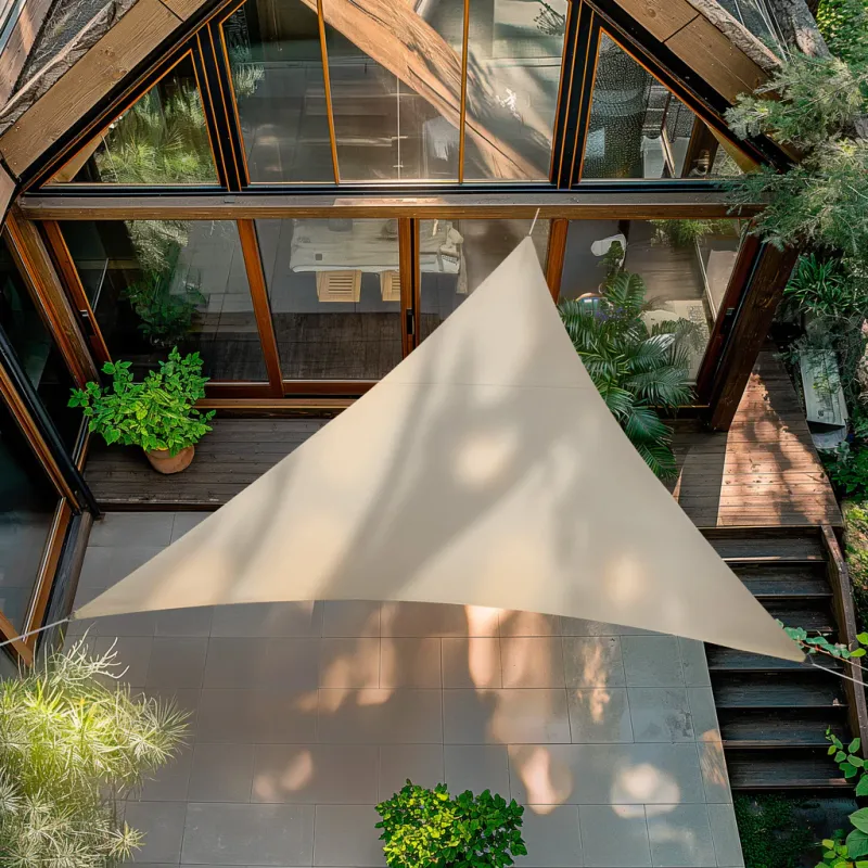 Voile d'Ombrage RIVAGE Triangulaire 3,60 m de côté - Fabriqué en France couleur Ardoise ou Grège