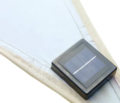 Voile d'ombrage AUSTRAL Tressé Rectangulaire 3 x 2 m + Ciel Étoilé LEDS solaires - Bleu nuit
