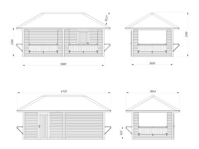 KIOSQUE Connect Bianca 16.6 m2 Set 112 en bois 28 mm traité au choix