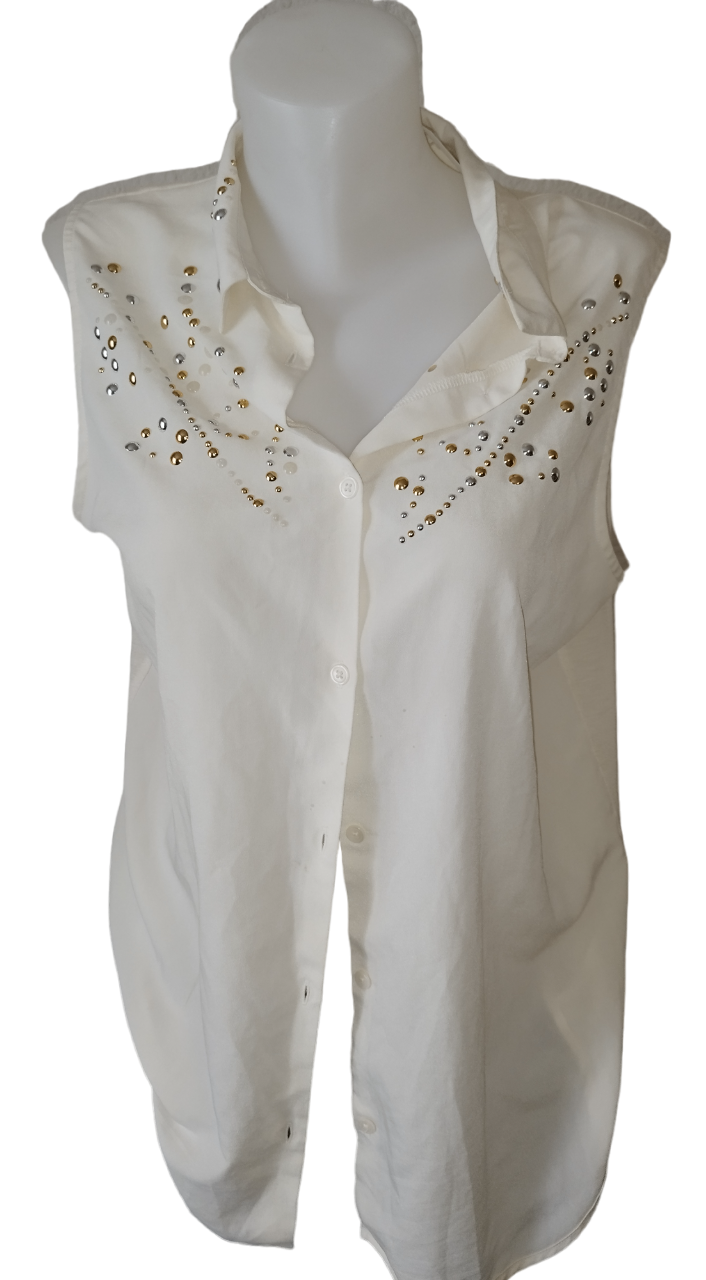 Débardeur beige clou T. 38-M
