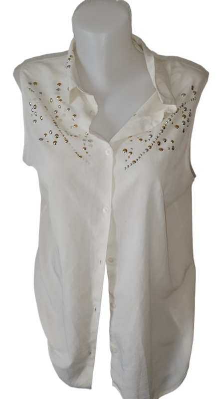 Débardeur beige clou T. 38-M