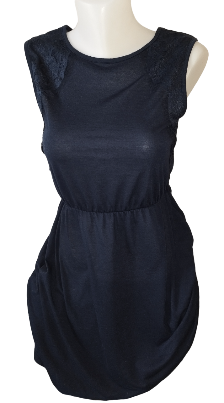 Robe bleu marine dentelle Mim T. 38 - M