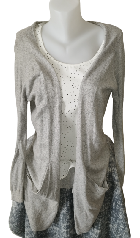 Gilet long gris T. 38-40 / M-L