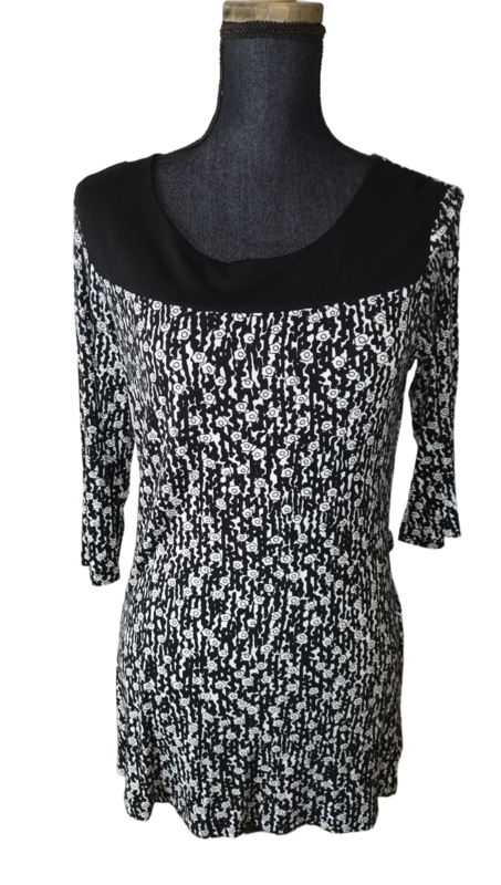 Tunique noire et blanche T. 40 - L