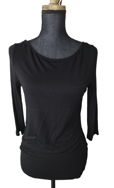 Tee-shirt noir col rond T. 40 - L