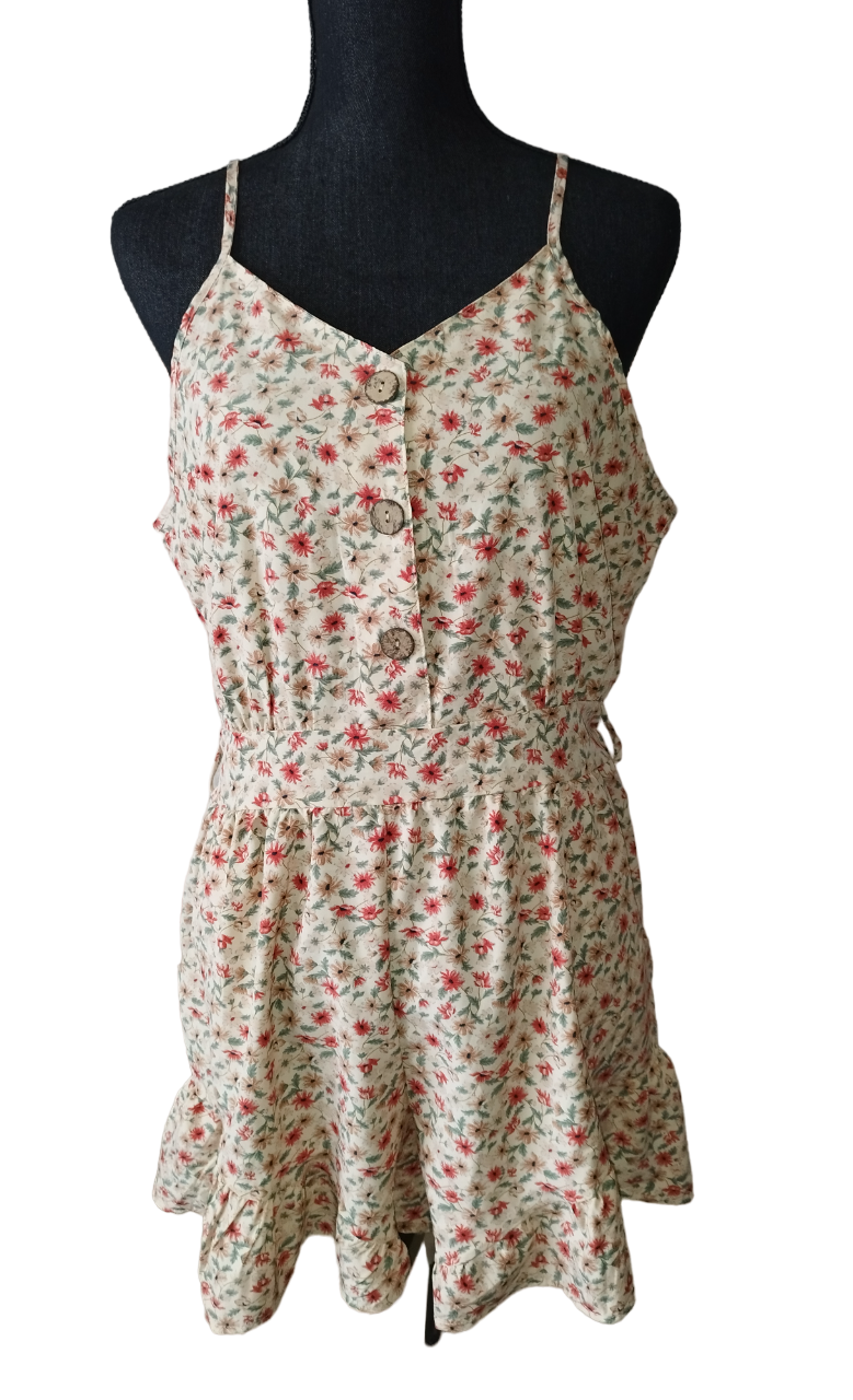 Combi short fleuri T. 40-42 / L-XL