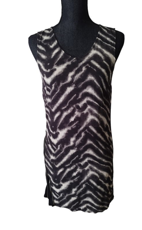 Robe noir et zèbre fermeture sur le coté T. 34 - XS