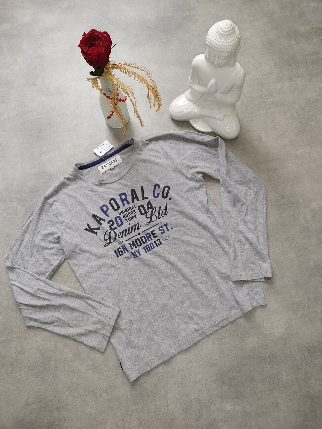 Tee-shirt manche longue gris T. 10 ans