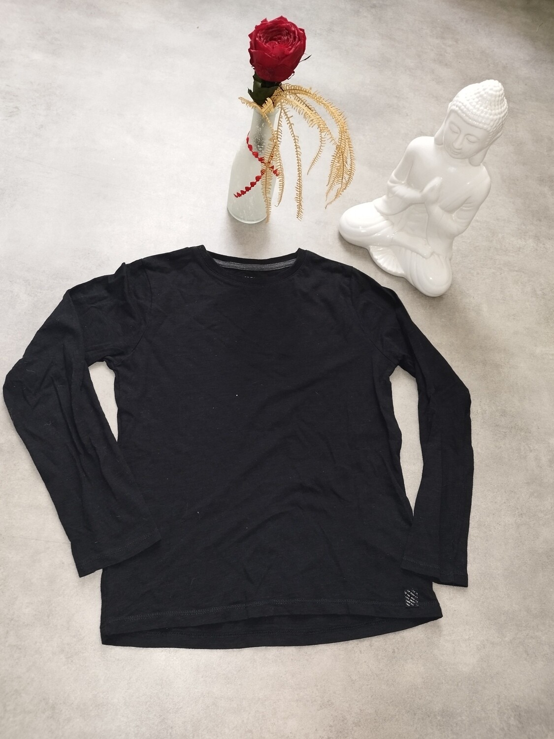 Tee-shirt manche longue noir T. 10 ans