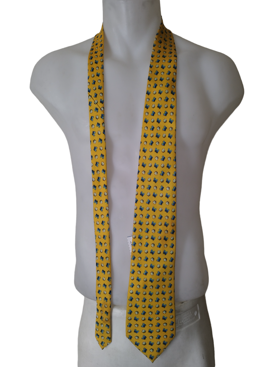 Cravate jaune papillon