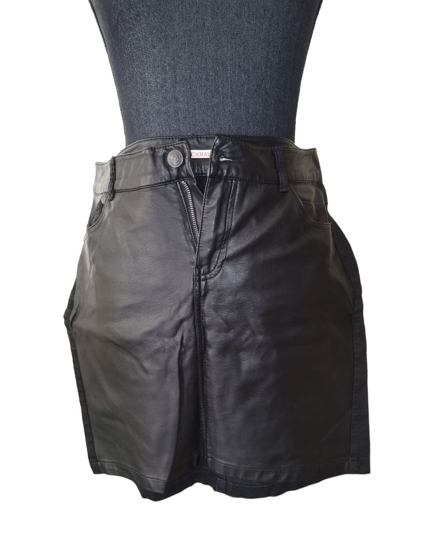 jupe noire bi matière camaïeu T. 40-L