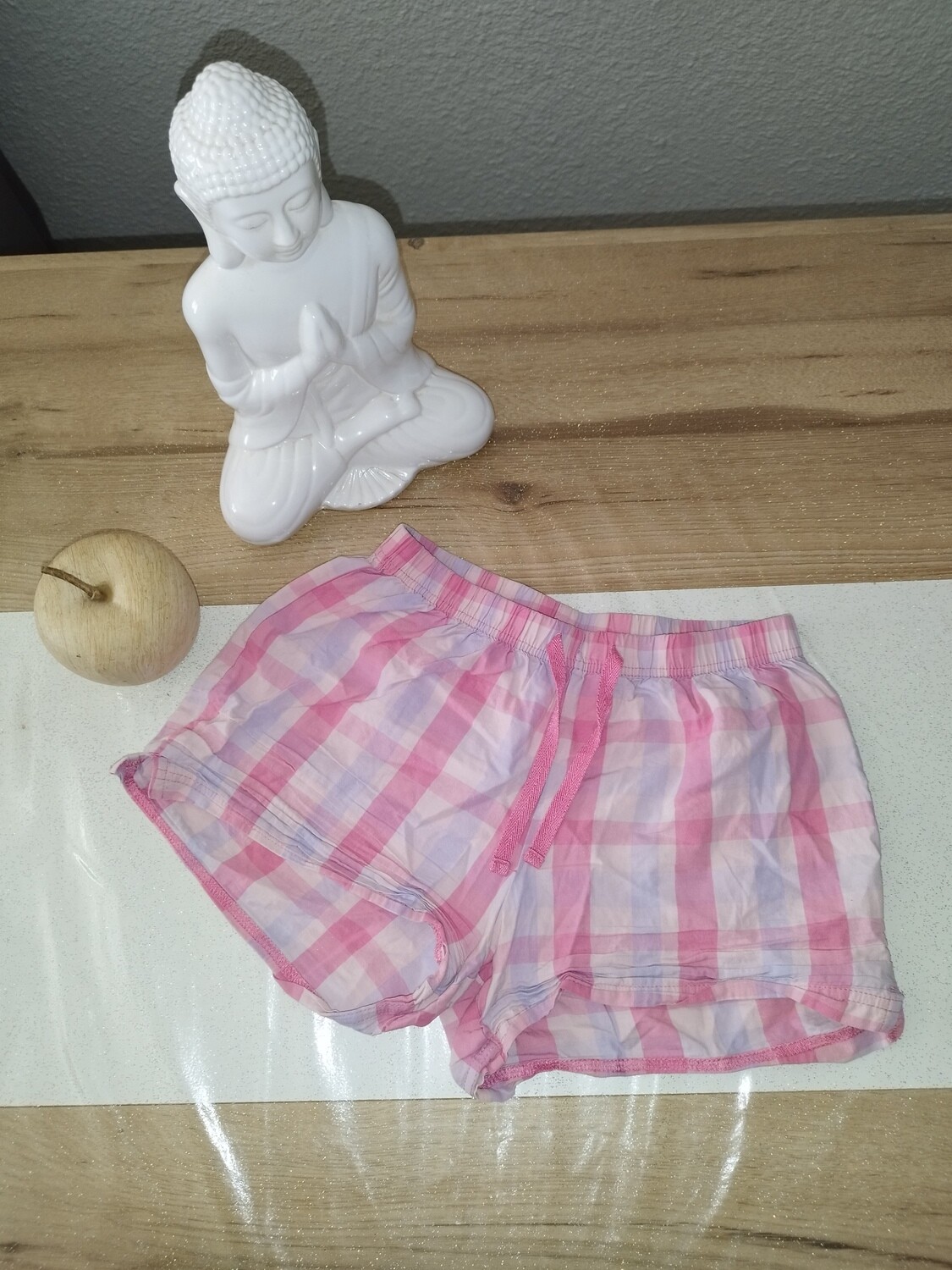 short carreau rose T. 8-9 ans