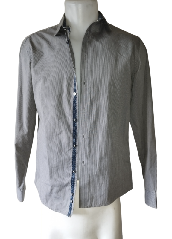 Chemise grise rayée T. S