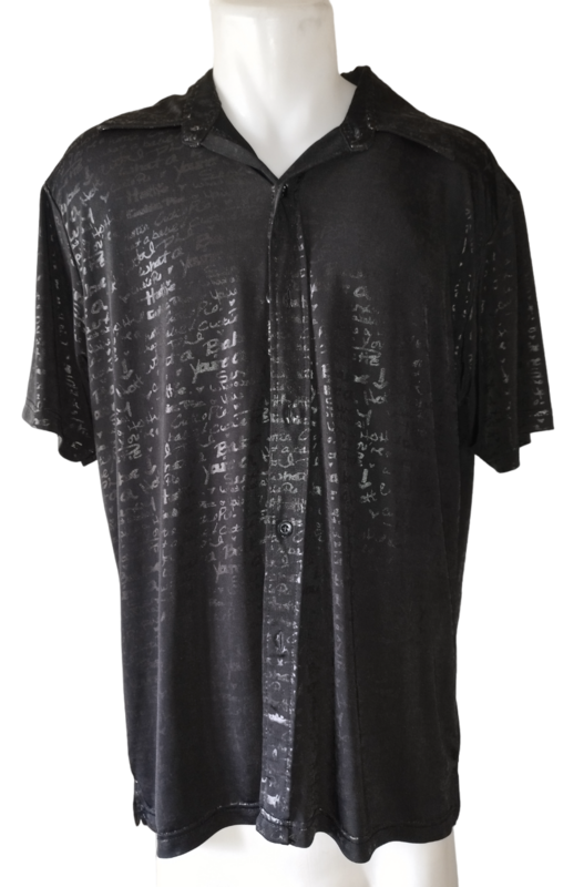 Chemise polyester dessin argenté Equivoque T. XL