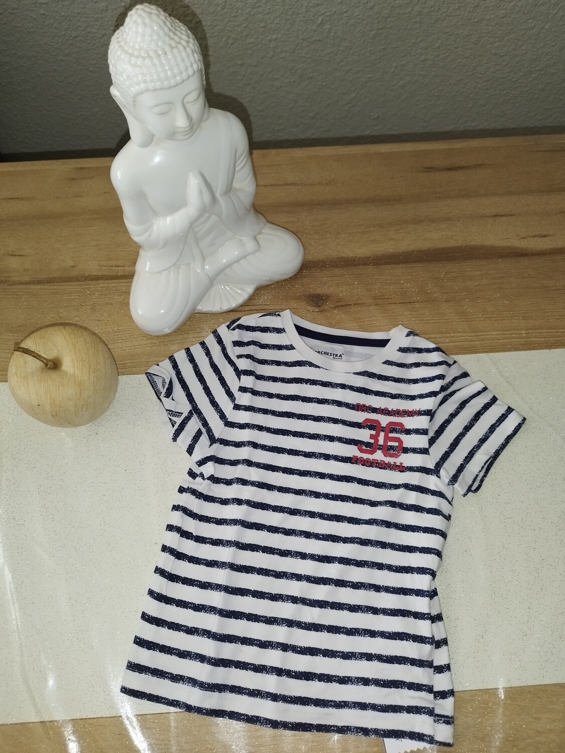 Tee-shirt rayé bleu blanc orchestra T. 4 ans
