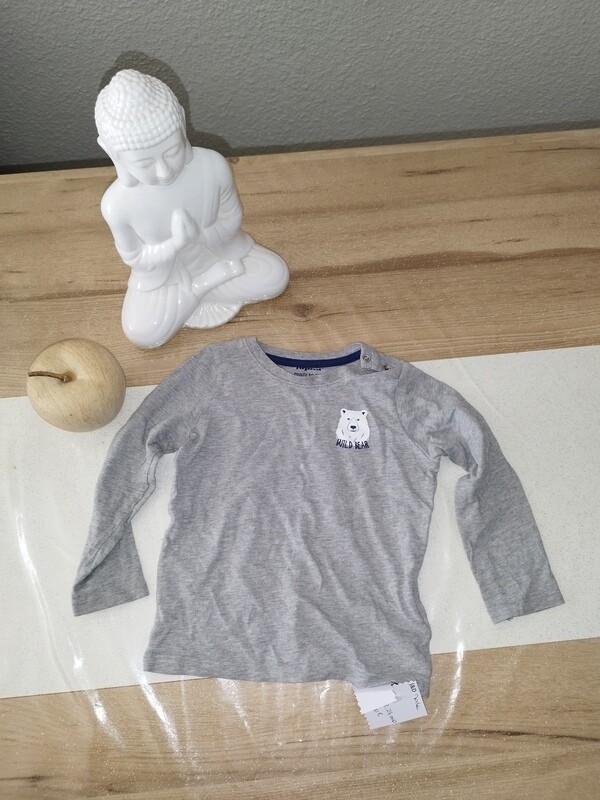 Tee-shirt manche longue gris ours lupilu T. 12-24 mois