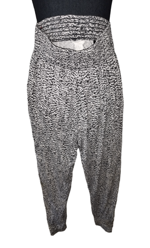 pantalon fluide noir - blanc T. XS