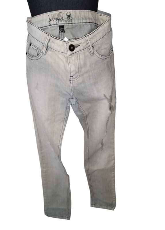 Jeans gris déchiré T. 36-S