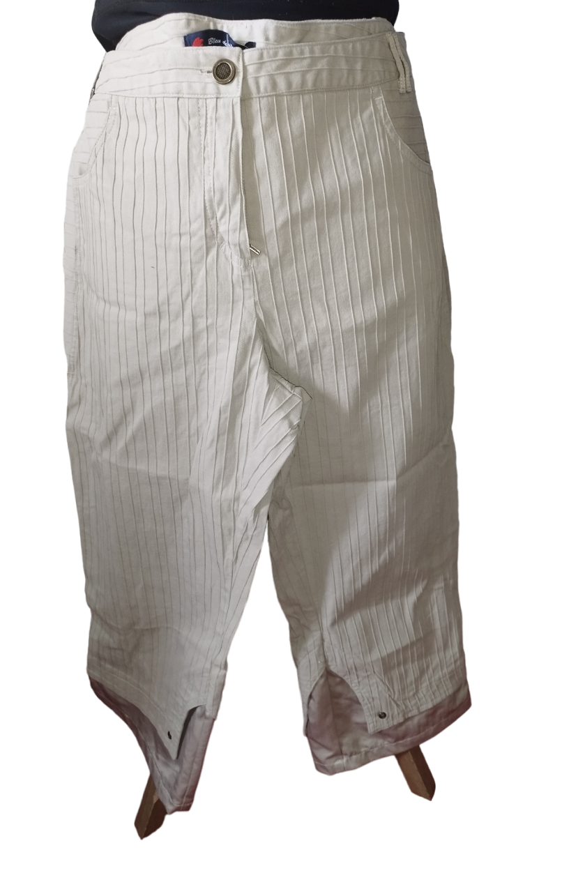 Pantacourt beige bleu de Sym T. 46