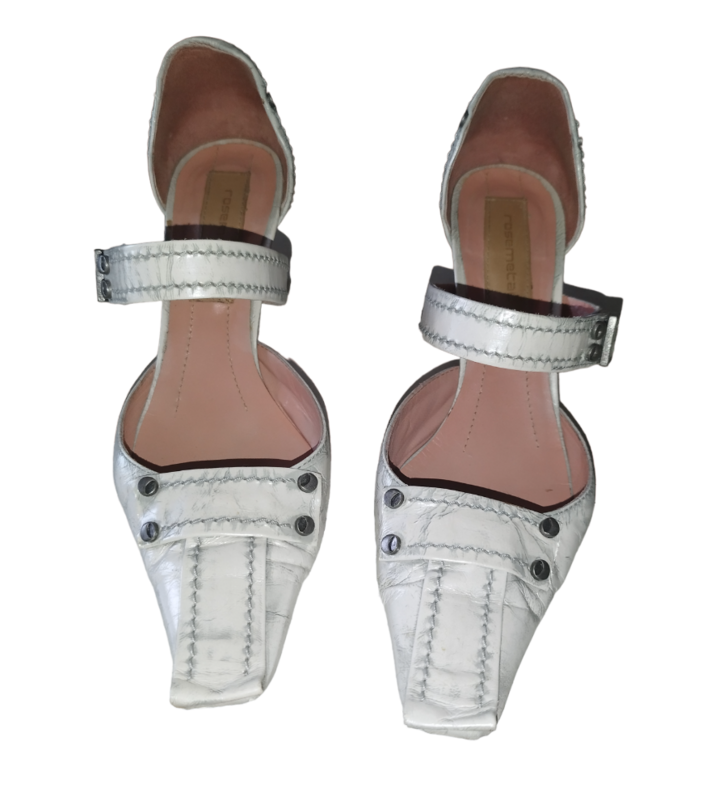 Chaussure blanche et grise marbré pointure 37.5