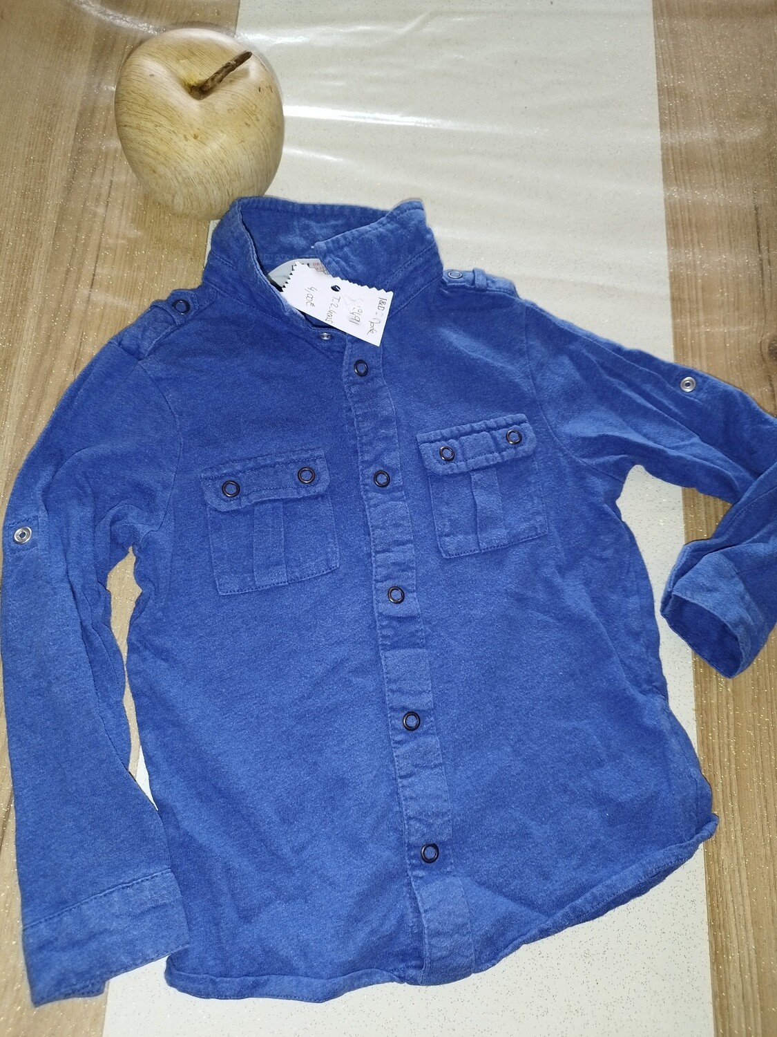 Chemise bleu manche longue H&amp;M Taille 2-4 ans