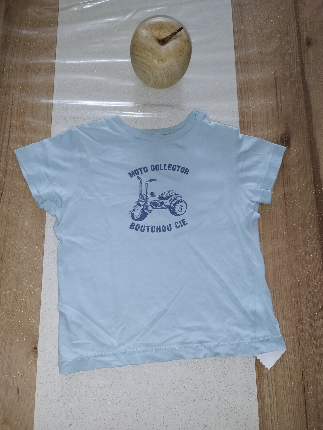 Tee-shirt bleu scooter Taille: 24 mois