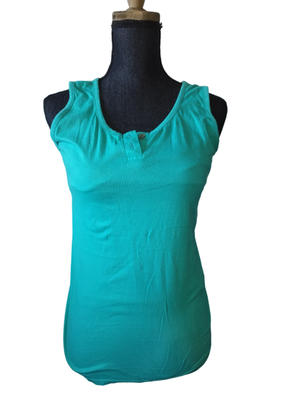 Débardeur vert bouton Taille: 38-40