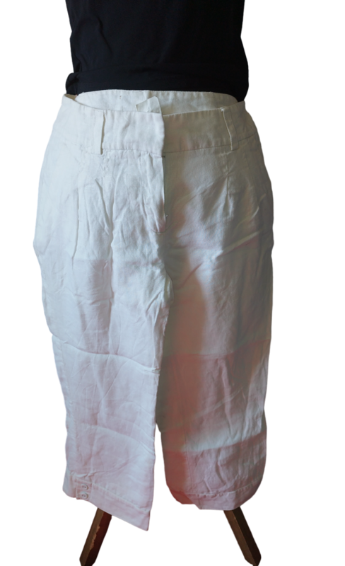 pantalon pantacourt blanc lin Taille 38