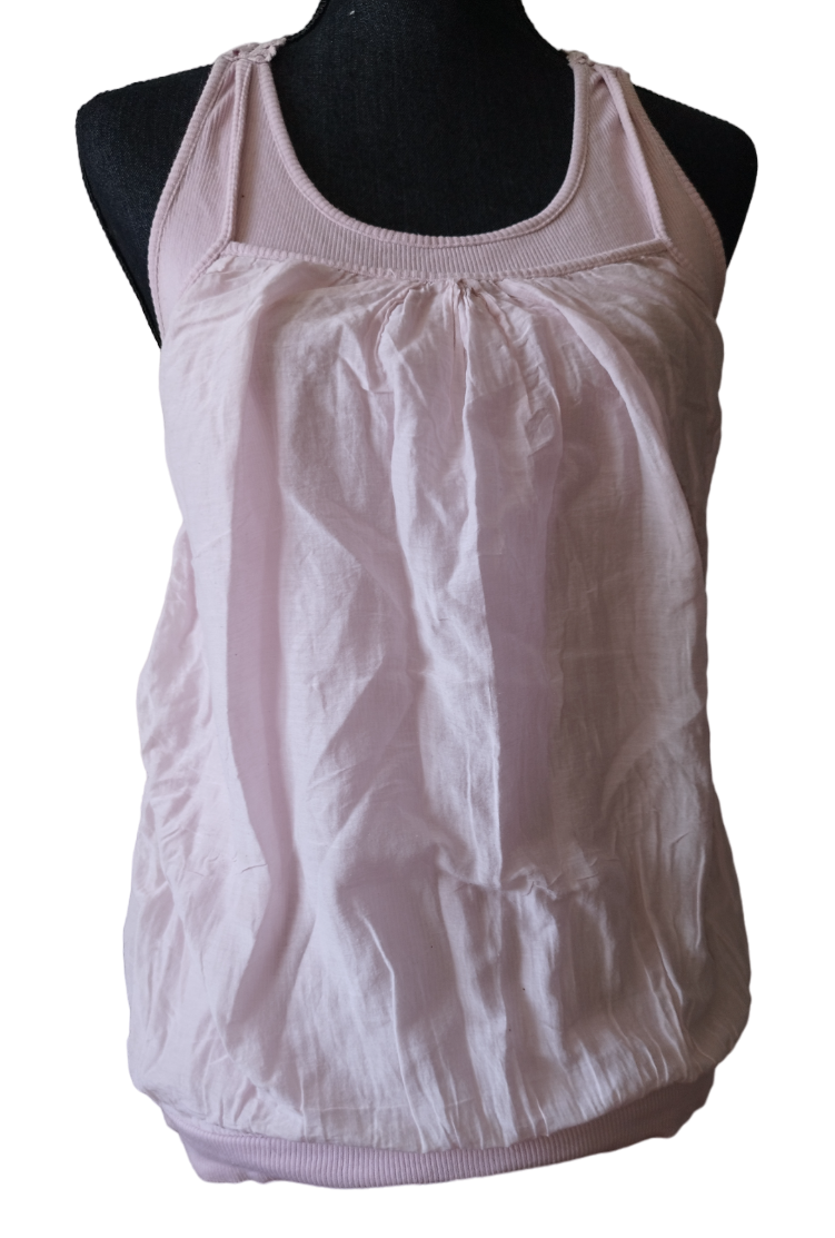 Débardeur rose bouffant T. S