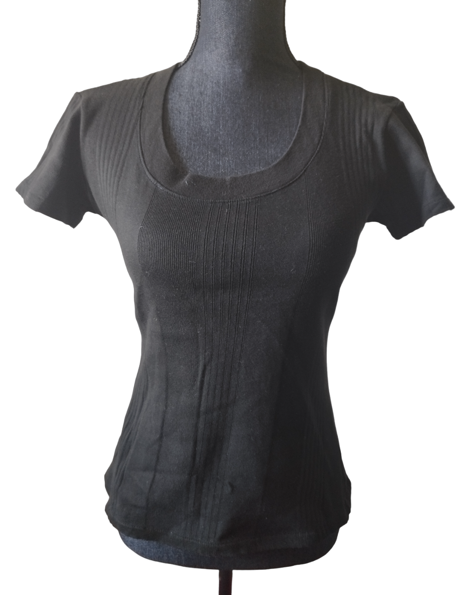 Tee-shirt noir manche courte T. S