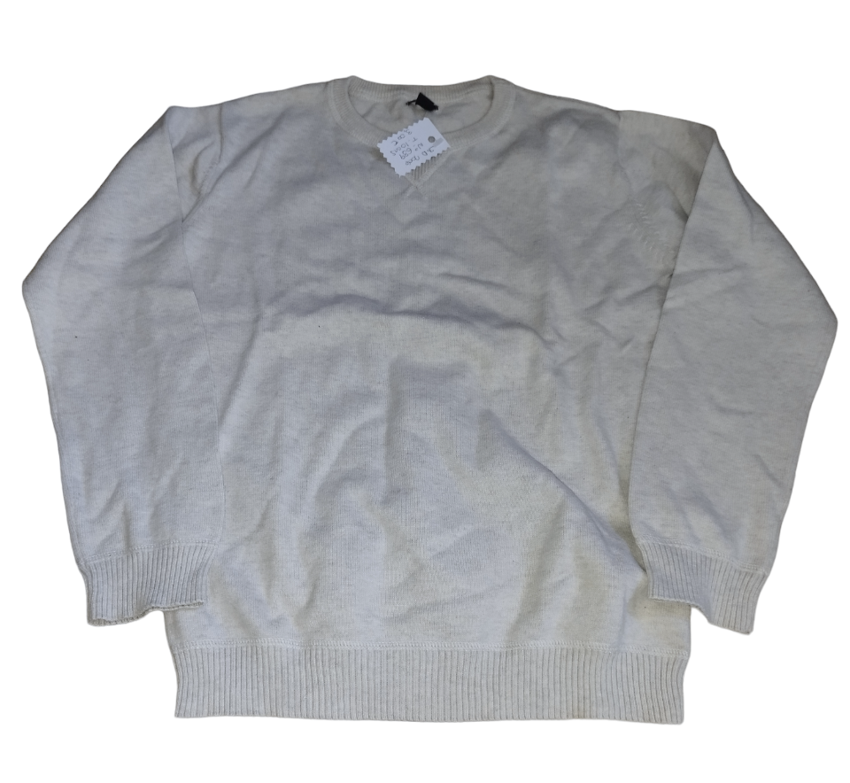Pull beige col rond T. 10 ans