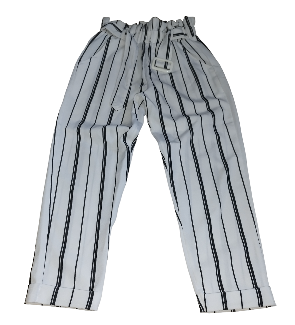 Pantalon rayé noir et blanc T. 8 ans