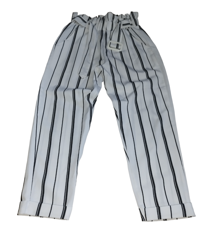 Pantalon rayé noir et blanc T. 8 ans