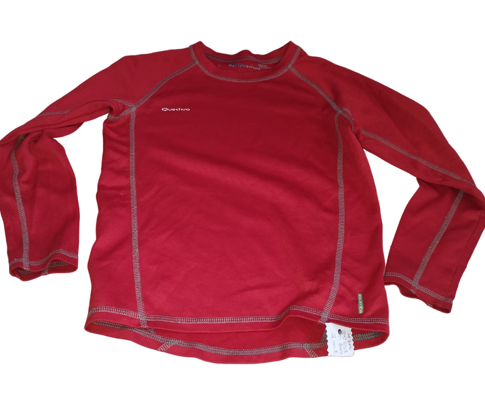 Tee-shirt rouge manche longue T. 8 ans