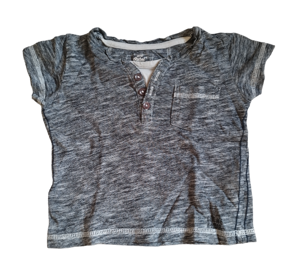 Tee-shirt gris T. 12-18 mois