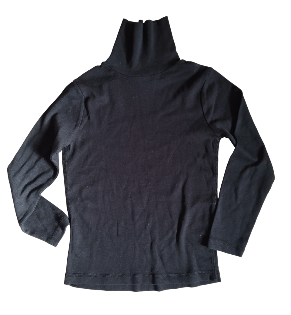Sous pull col roulé noir T. 6 ans