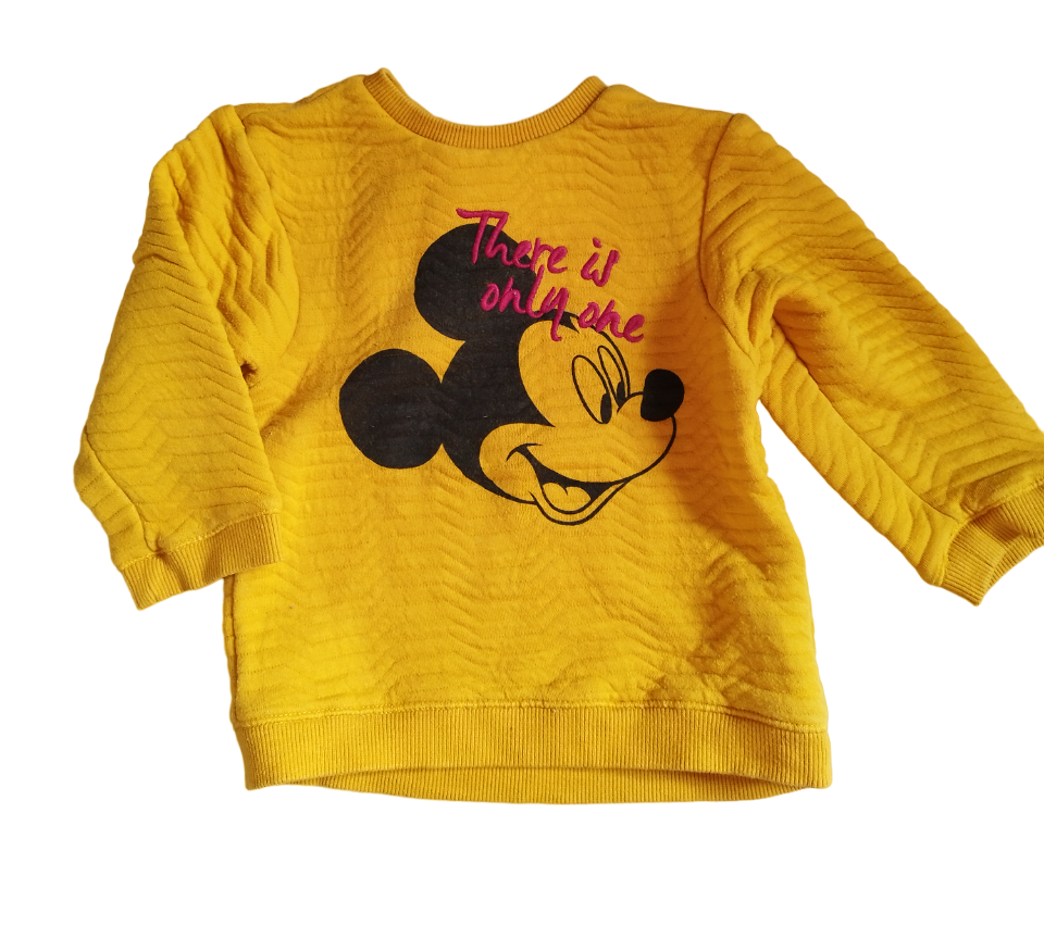 Pull jaune mickey T. 18 mois