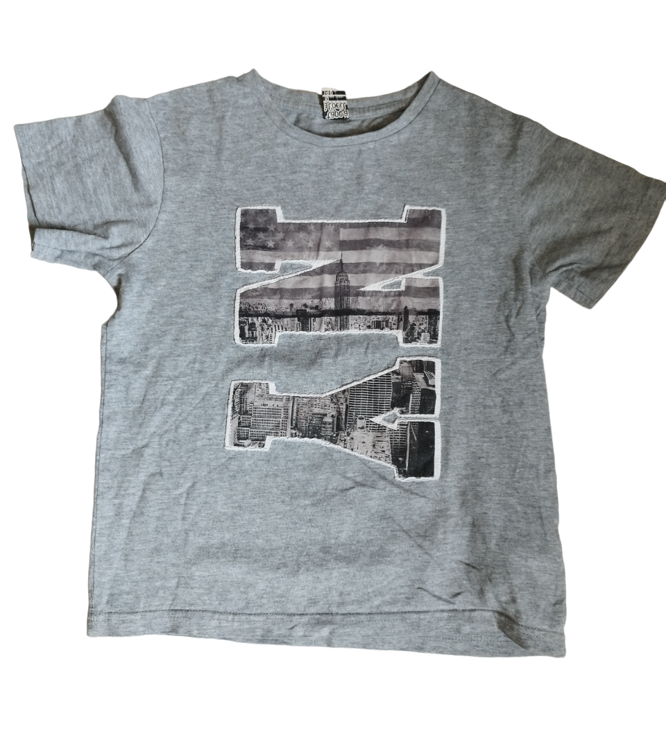 Tee-shirt gris New-York T. 10 ans