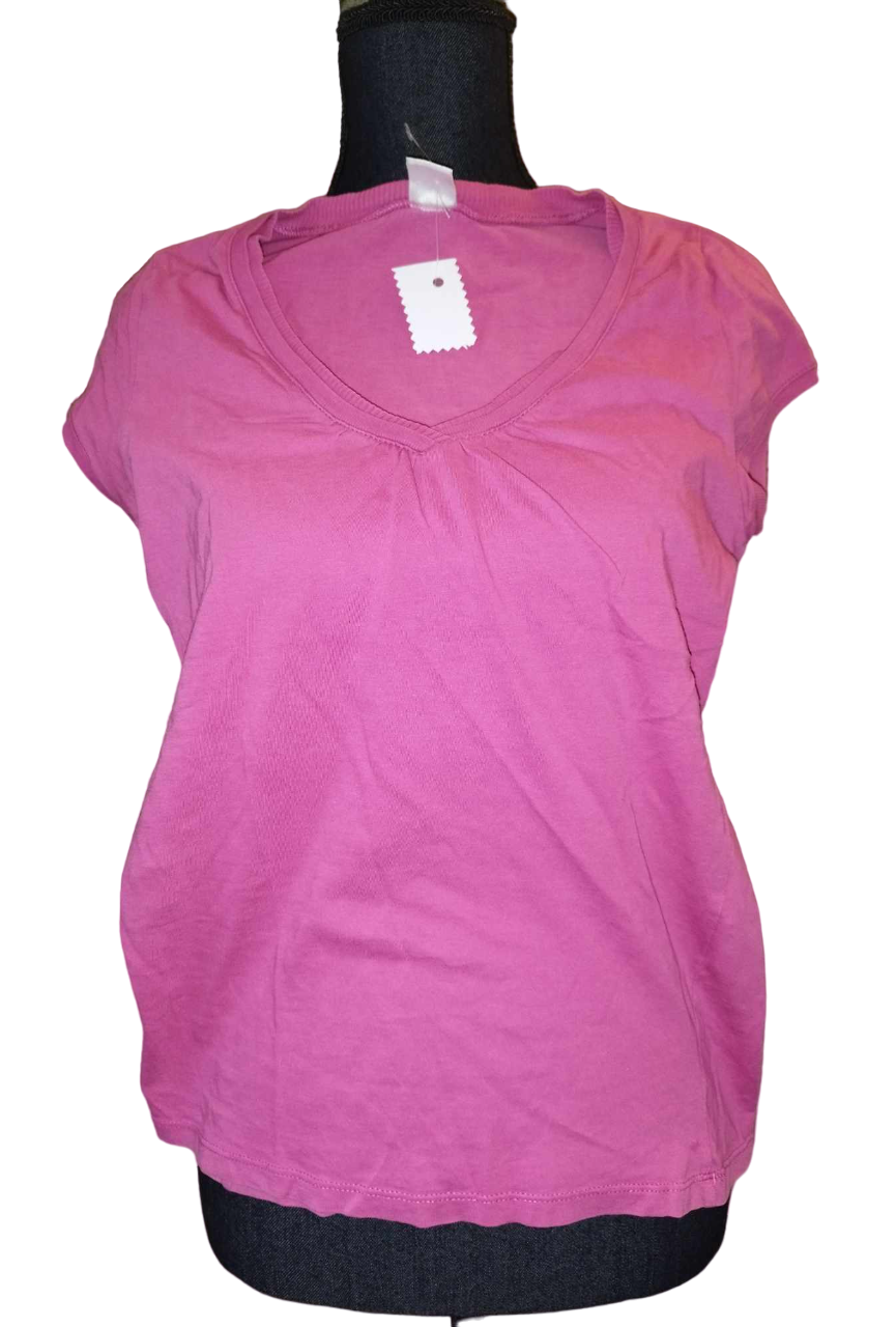 Tee-shirt rose col V T. S- 36