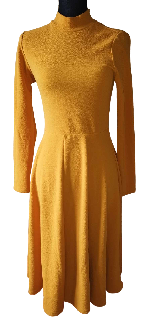 Robe orange longue T. M - 38