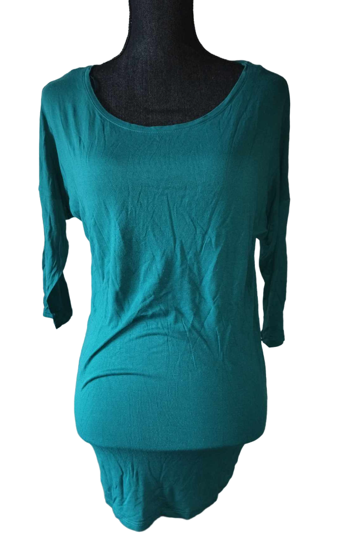 Haut vert demi manche mi longue T. 36 - S