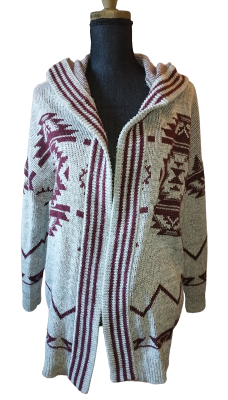 Gilet gris et violet T. 36 - S
