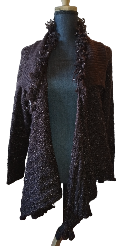 Gilet marron froufrou T. 40 - L