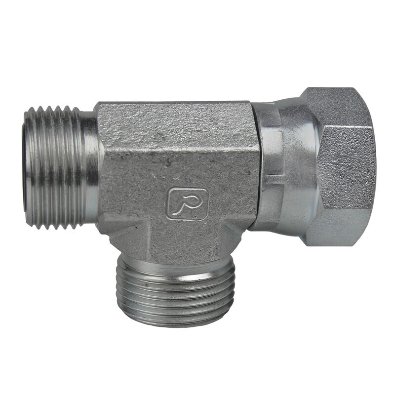FS-6602-10-10-10-4 OFS x FOFX x OFS - OFS Swivel Nut Run Tee - Steel