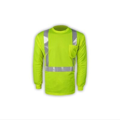 TL125C-2-3XL LONG SLEEVED LIME CLASS 2 SHIRT